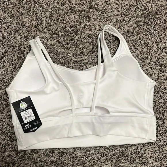 Avia White Sports Bra Racerback Intimates - Picture 2 of 3